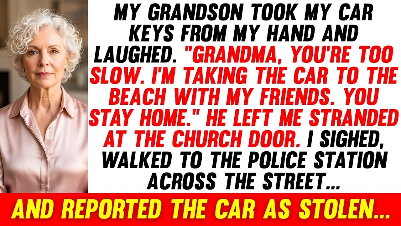 My Grandson Took My Car Keys I Walked To The Police Station, An Hour Later He Called Crying...