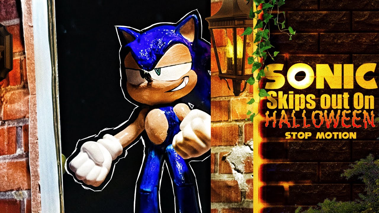 SONIC skips HALLOWEEN | stop motion
