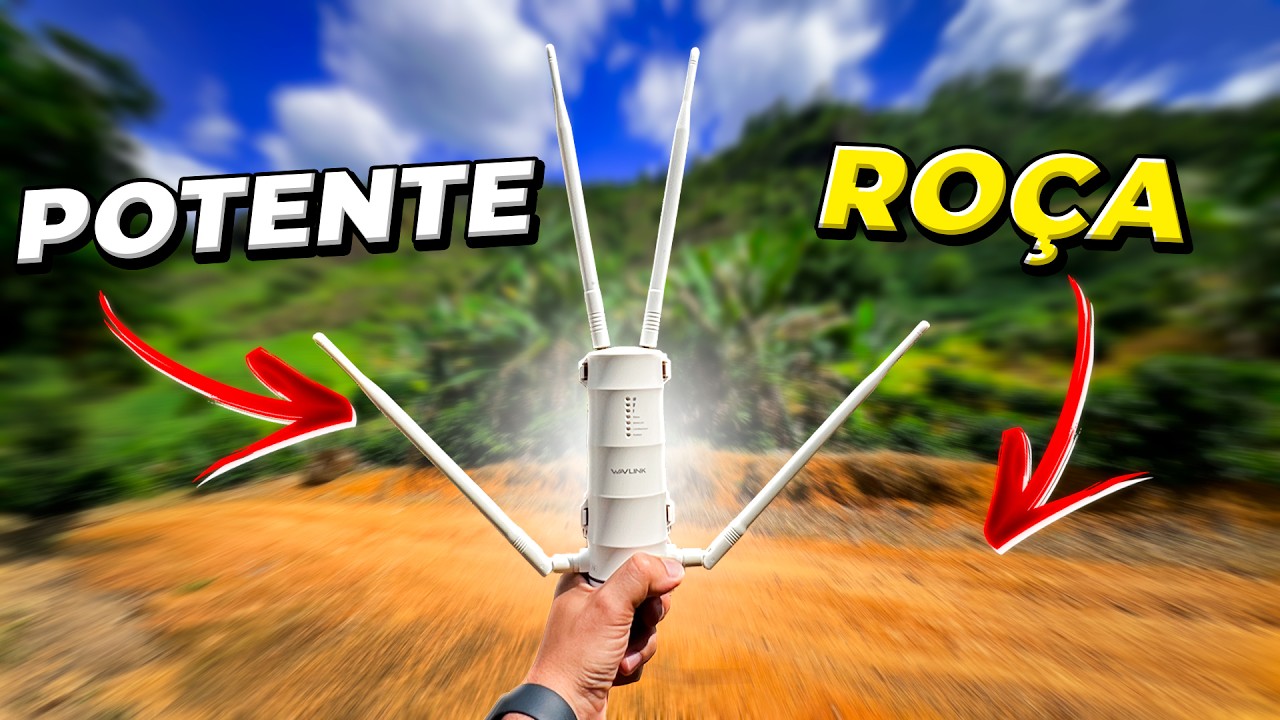 TURBINE SUA STARLINK OU INTERNET RURAL COM ESSE ROTEADOR WI-FI EXTERNO! WavLink AC1200 AERIAL HD4