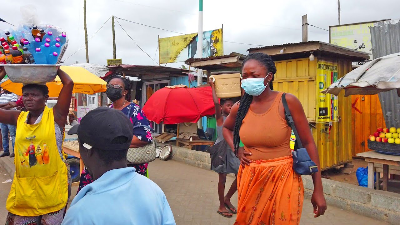 DRIVE IN AFRICA GHANA ACCRA ACHIMOTA AFRICAN WALK VIDEOS