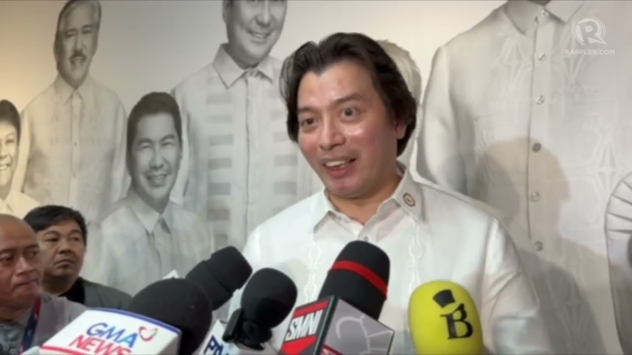 Sara Duterte's lawyer Michael Poa faces the media after impeachment pre-trial