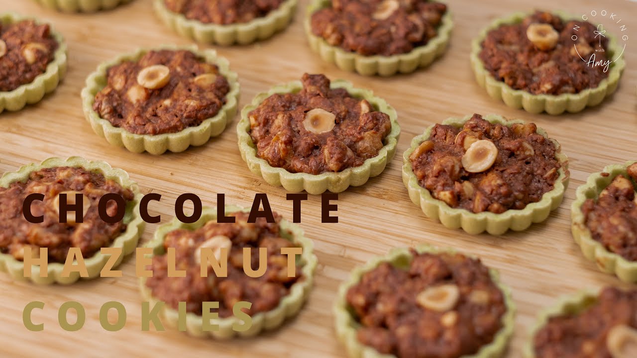 卡滋卡滋的 金沙堅果小脆餅: Ferrero Rocher Chocolate Hazelnut Cookie recipe ASMR