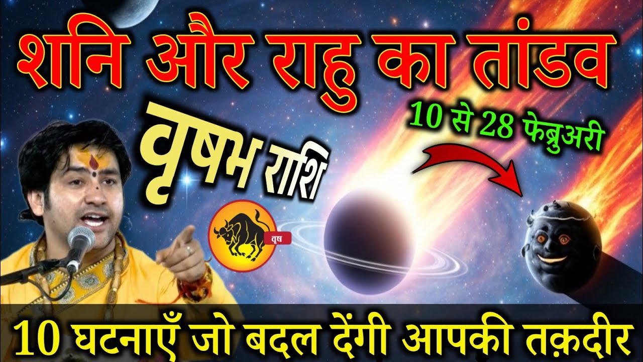 वृषभ राशि 10 - 28 फरवरी | शनि और राहु का तांडव | 10 घटनाएँ जो बदल देंगी आपकी तक़दीर/vrishabh rashi
