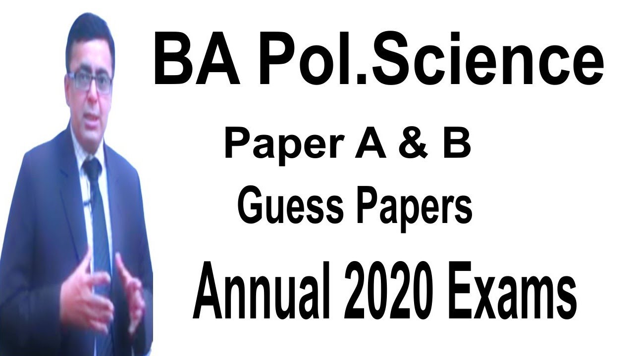 BA Pol.Science Paper A & B Annual 2020 Exams Guess Papers | PU Uos