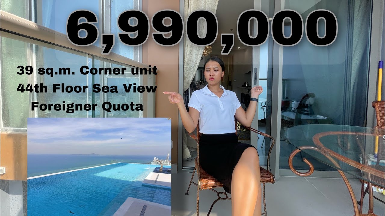 Copacabana Jomtien Beach Condominium Resale Hight Floor 1 bedroom Foreigner Quota