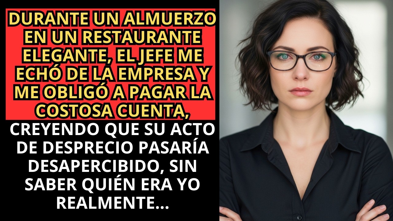 El jefe me invitó a almorzar, me despidió y me hizo pagar la cuenta, cuando descubrió quién era yo..