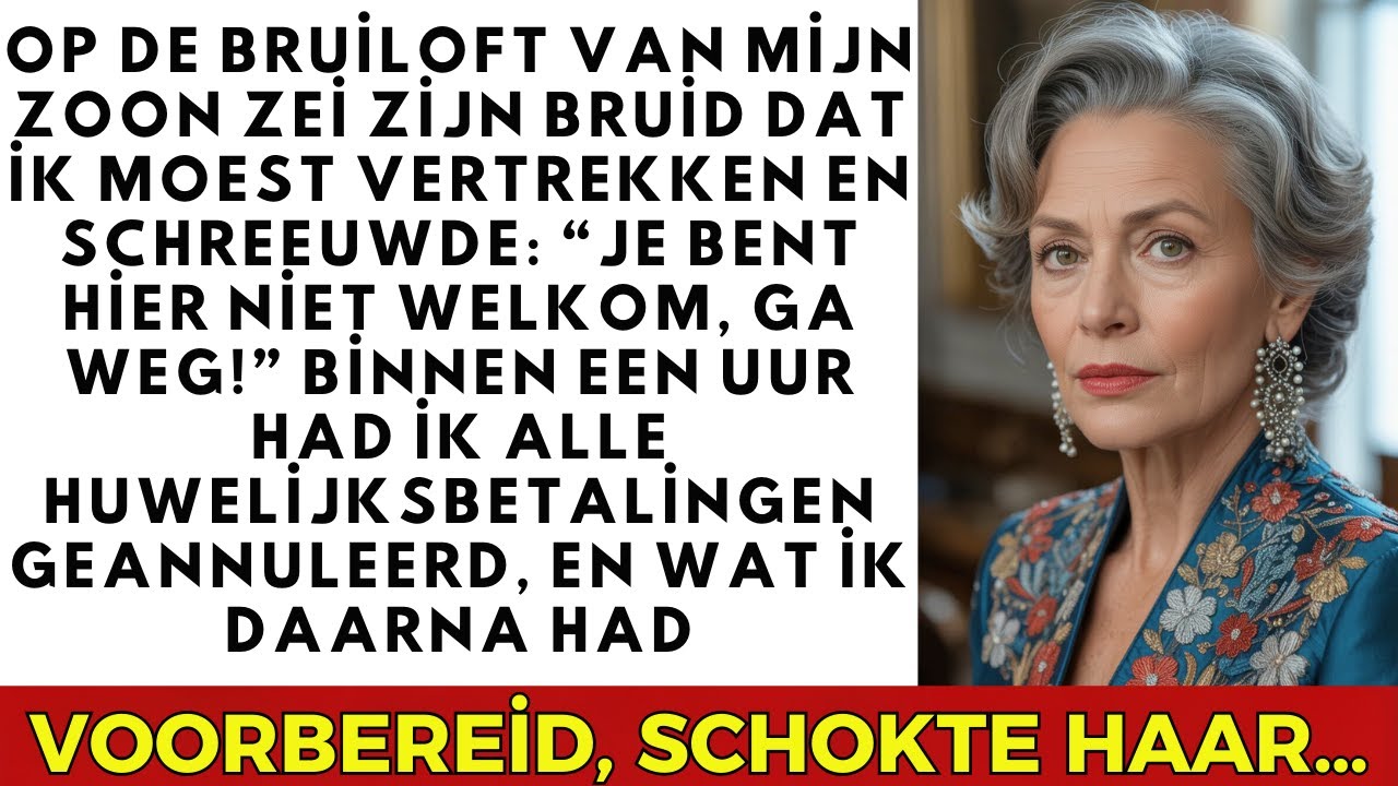 Op de bruiloft van mijn zoon zei de bruid dat ik weg moest. Ik stopte de steun en…
