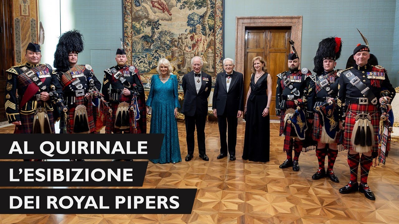 Al Quirinale l’esibizione dei Royal Pipers
