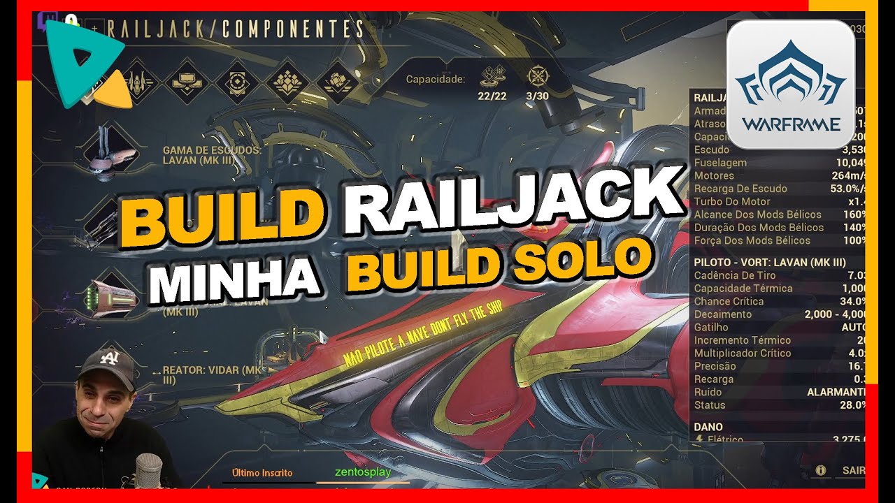 MInha Build para fazer todas as missões de Railjack Solo ou com Amigos Super Tutorial !! Warframe
