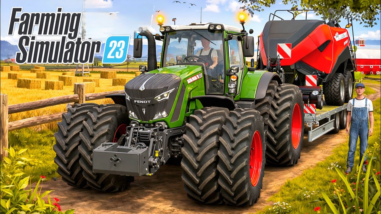 Fs 23 Making Straw Bales With New FENDT ! Farming Simulator 23 Gameplay ! Timelapse #fs23 