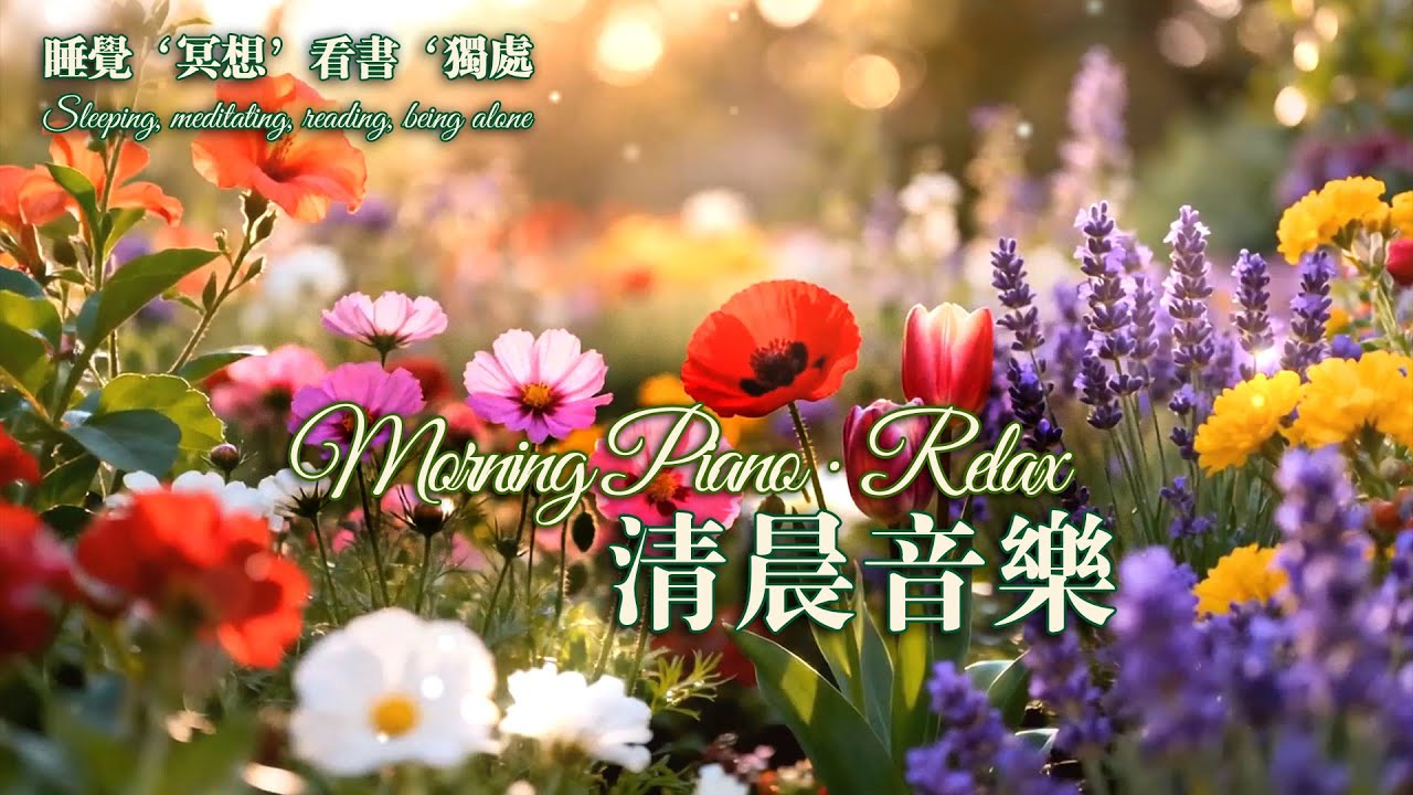 🍃 平靜花園·心靈放鬆鋼琴樂章 Peaceful Garden · Calm Piano Session #好聽的鋼琴音樂 #relax #flowers #music