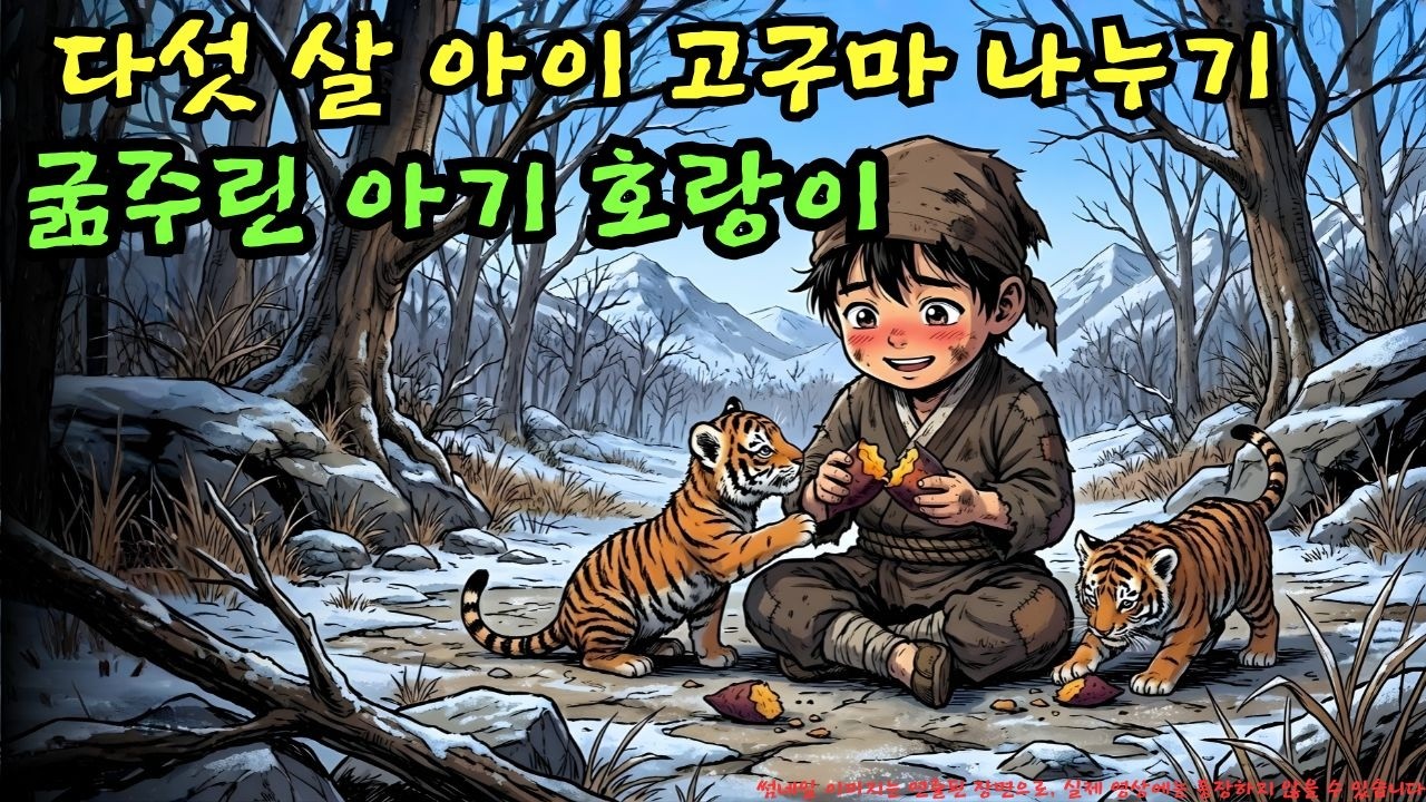 👉 다섯 살 아이가 까맣게 탄 고구마를 반으로 나누어 배고파 울부짖는 아기 호랑이들에게 나눠주다… 이 행동은 과연 위험할까? | 야담 |옛날이야기 |민담 |전설 | 설화