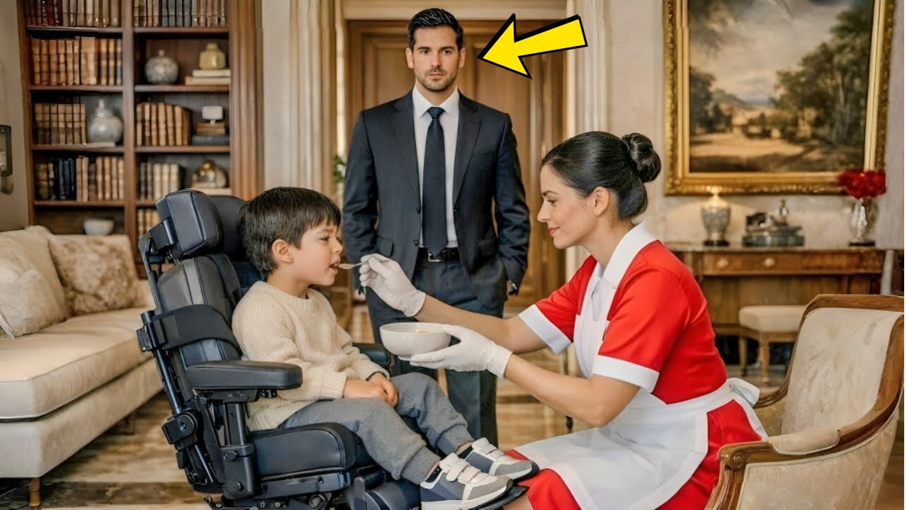 لم يساعد أحد ابن رجل الأعمال... حتى اليوم الذي عاد فيه إلى المنزل ورأى عاملة النظافة.