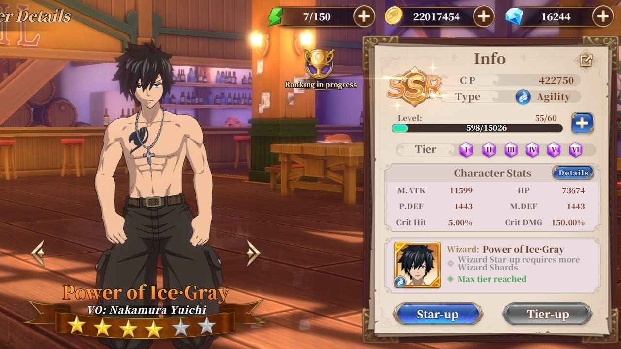 Summon Power of Ice - Gray SSR and test him with the supreme baner - Fairy Tail Fierce Fight