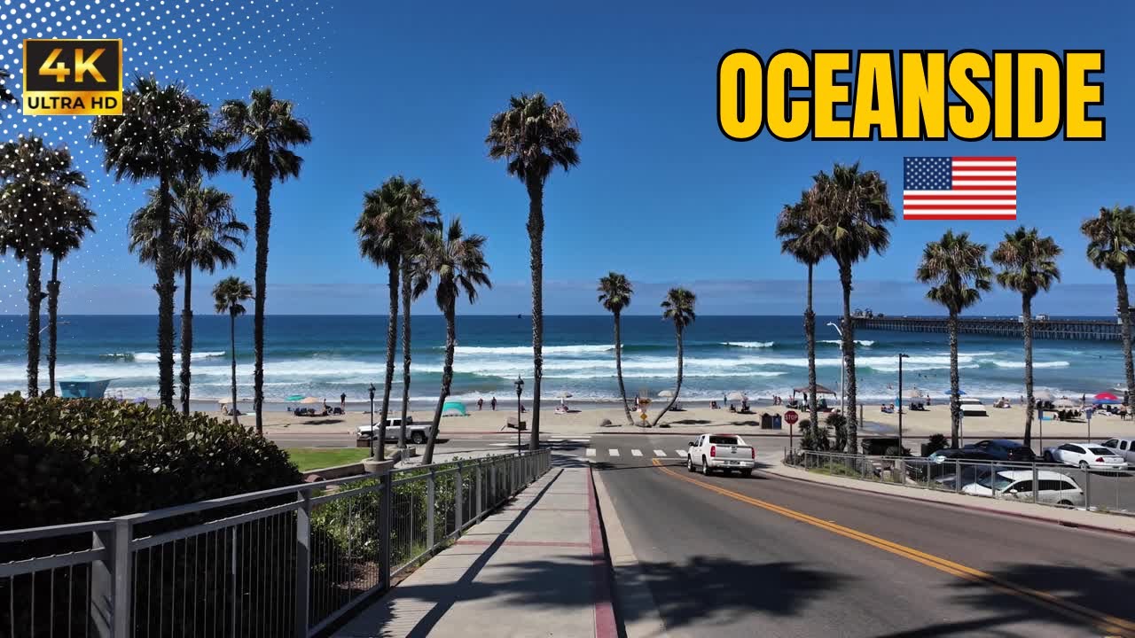 Road Trip: Oceanside California Coastal Road 4K Driving tour
