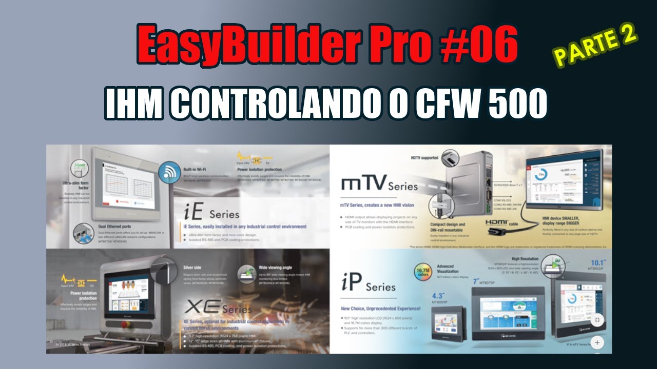 EasyBuilder Pro #06 - IHM controlando o CFW500 - Parte2