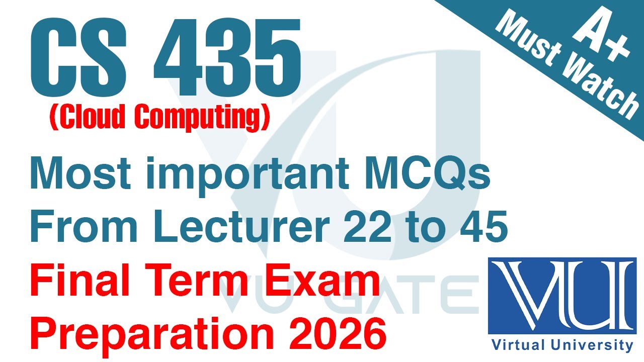CS435 Final Term Solved MCQs 2026 | CS435 Preparation by VU Gate