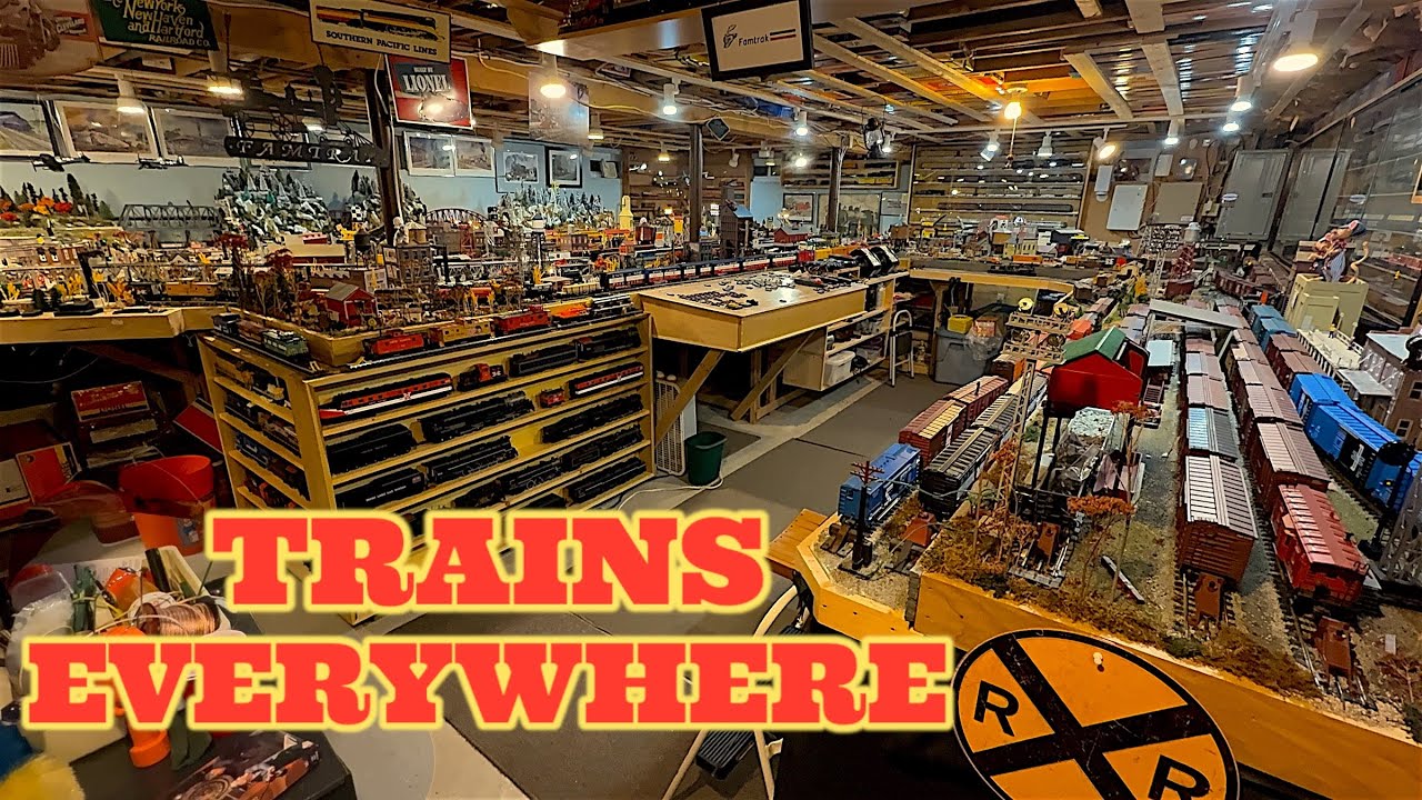 MASSIVE O SCALE TRAIN LAYOUT!