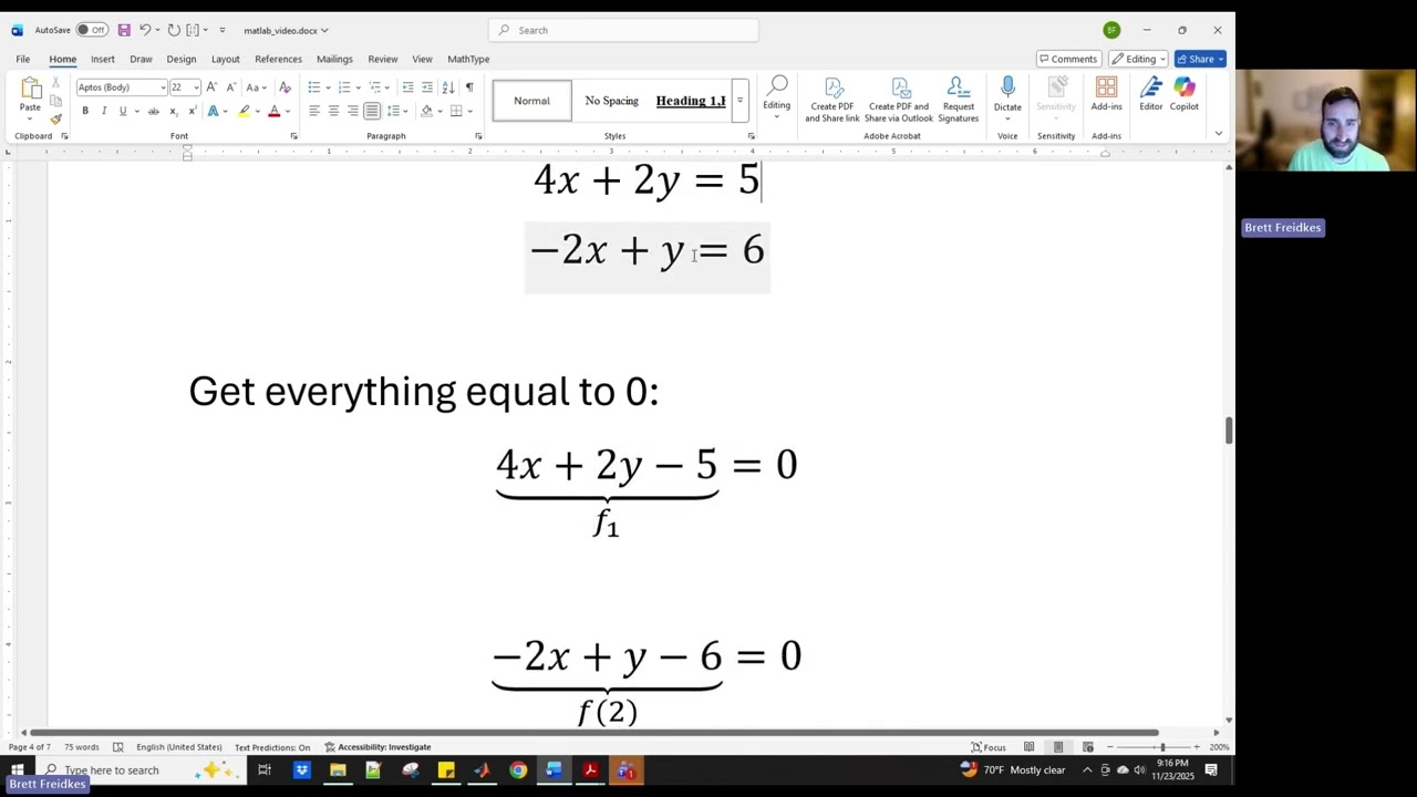 MATLAB: Анонимные функции, fzero и fsolve