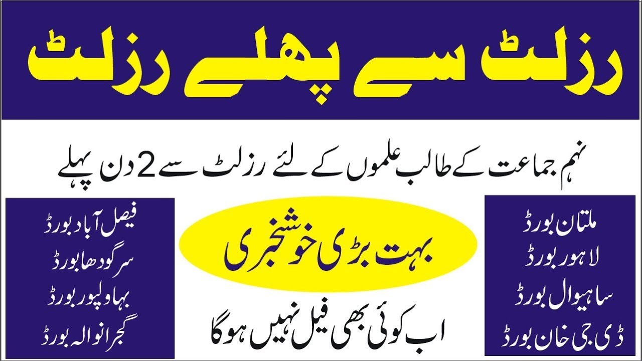 9th Class Result Announcement 2018 All Punjab Boards
