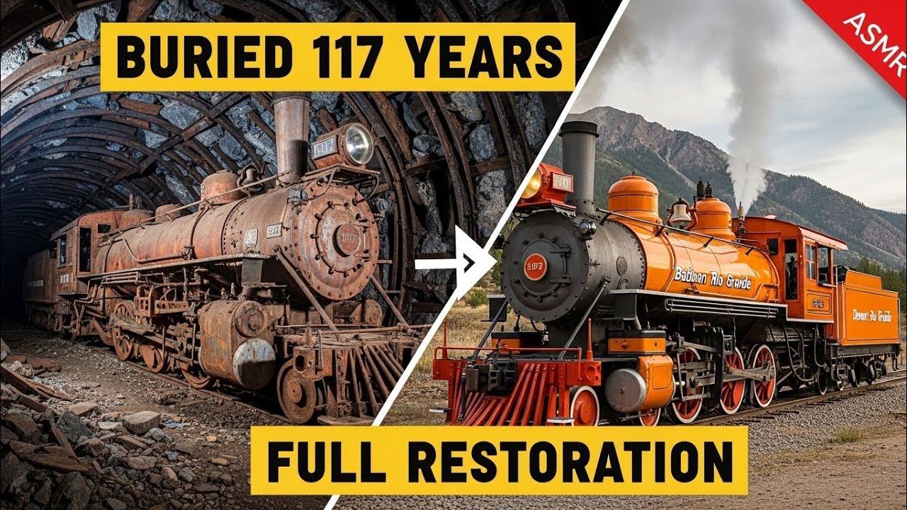 ASMR Restoration: Abandoned 1907 Baldwin Steam Locomotive Revival
