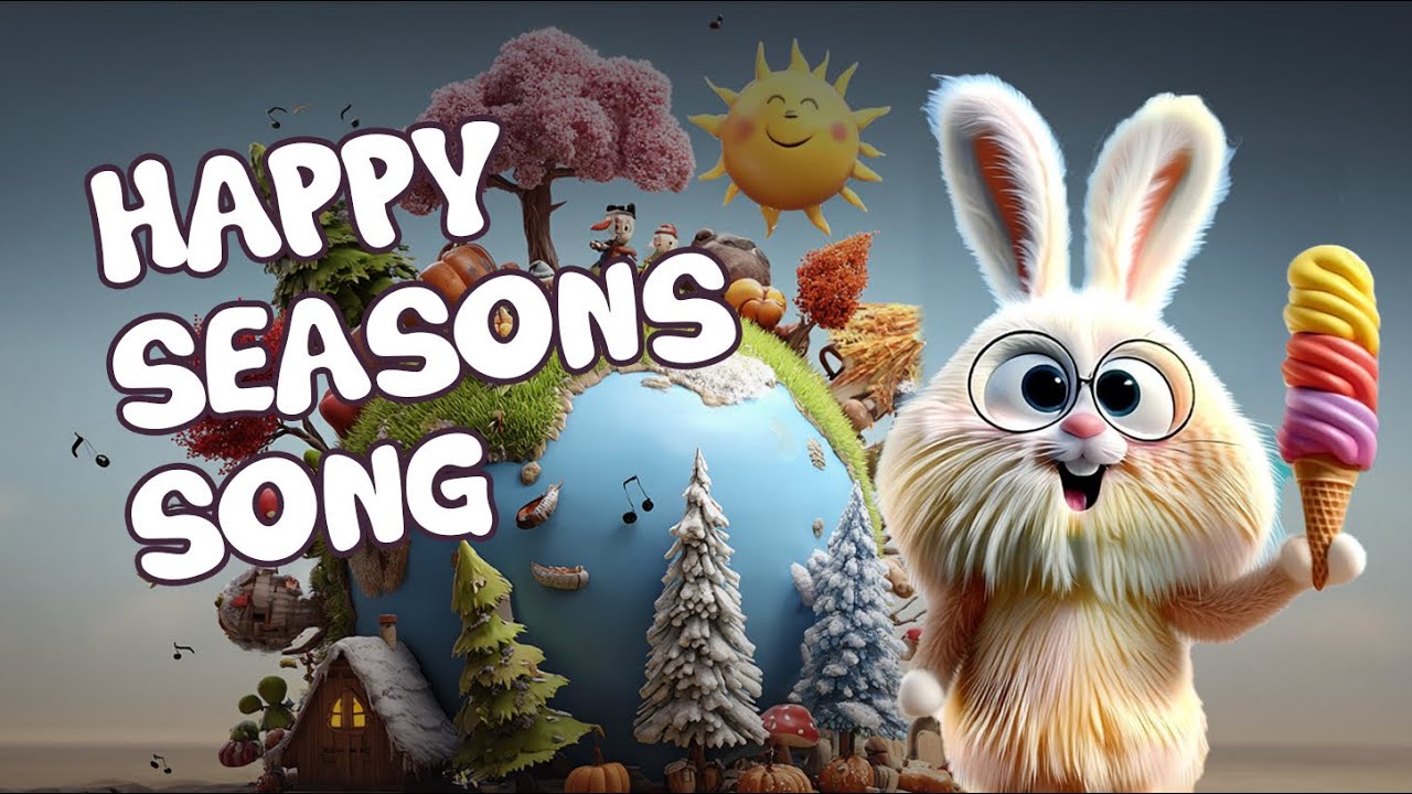 Seasons Song for Kids 🎶 | Learn Spring, Summer, Autumn, and Winter with Wonder Bunny 🐰