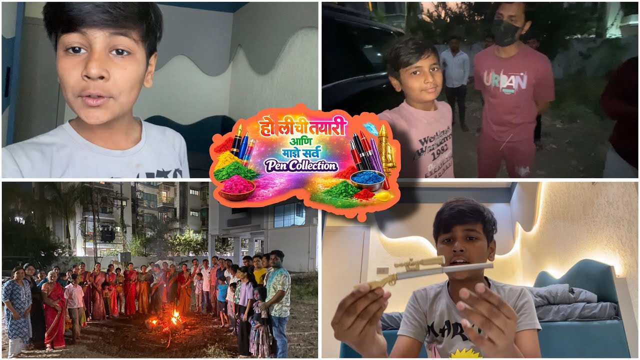 Holi chi tayari 🔫🤣 आणि माझे सर्व pen collection 😆🤩 