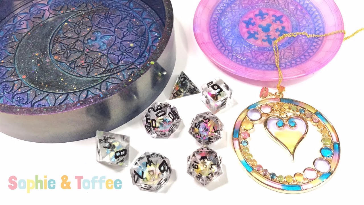 Sophie and Toffee kingdom Hearts Box- Resin Tray- Dice- Resin Crafts