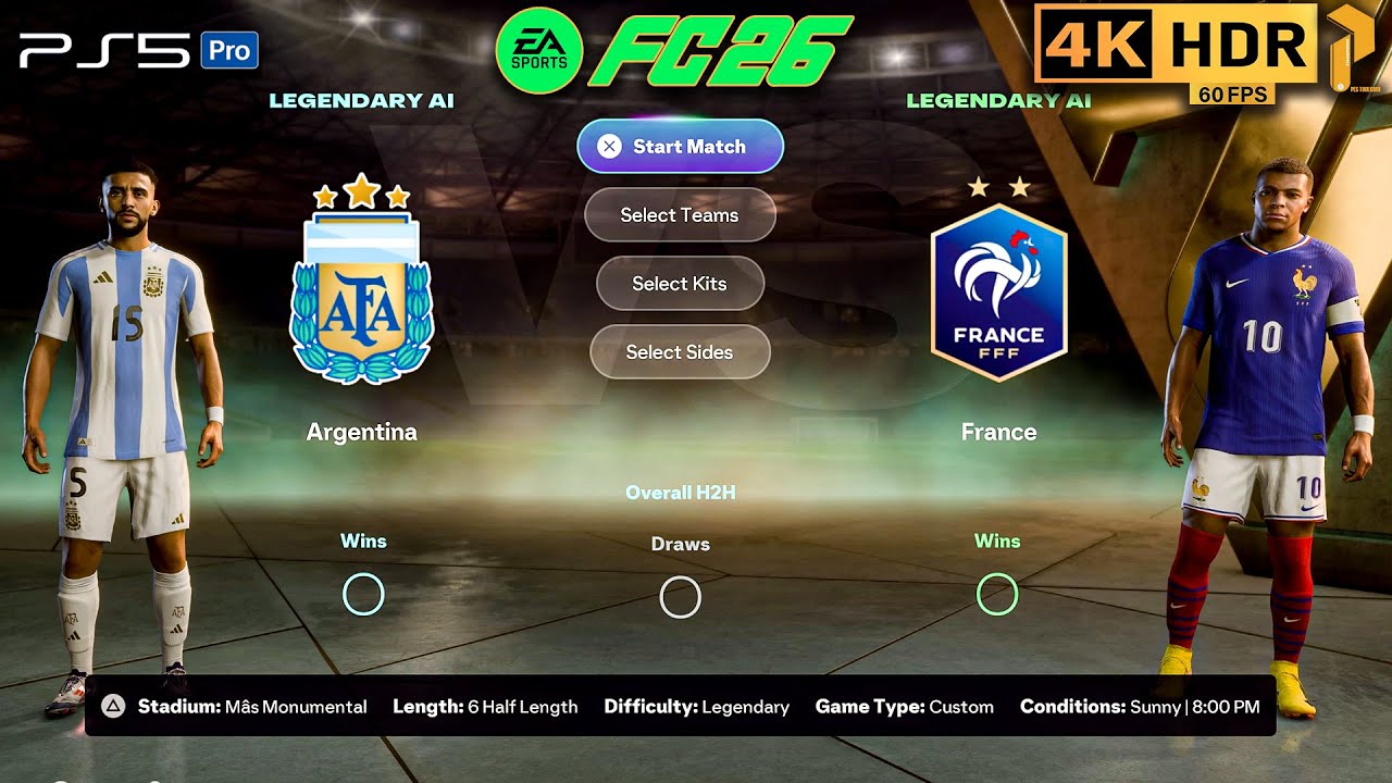 FC 26 PS5 4K HDR  Argentina vs. France—Epic International Clash | FC 26 PS5 4K HDR #fc26 #ps5 #4k