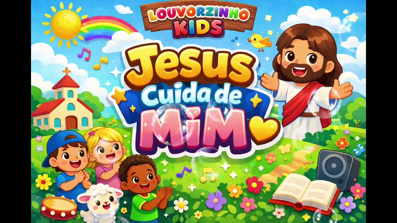 Jesus Cuida de Mim | Louvor Infantil Animado | Louvorzinho Kids (Lançamento 2026)