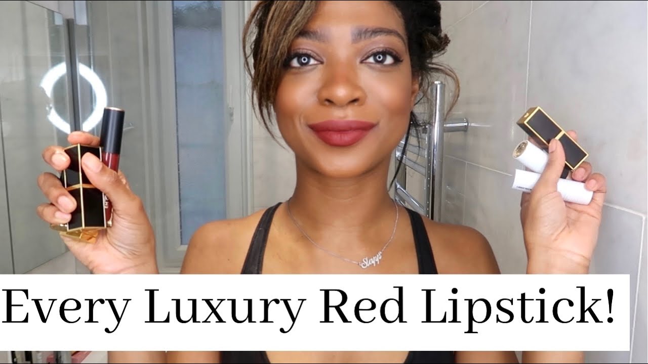 Every Red Lipstick I Own! | Red, Berry & Burgundy Luxury Lipstick Try On + Swatches