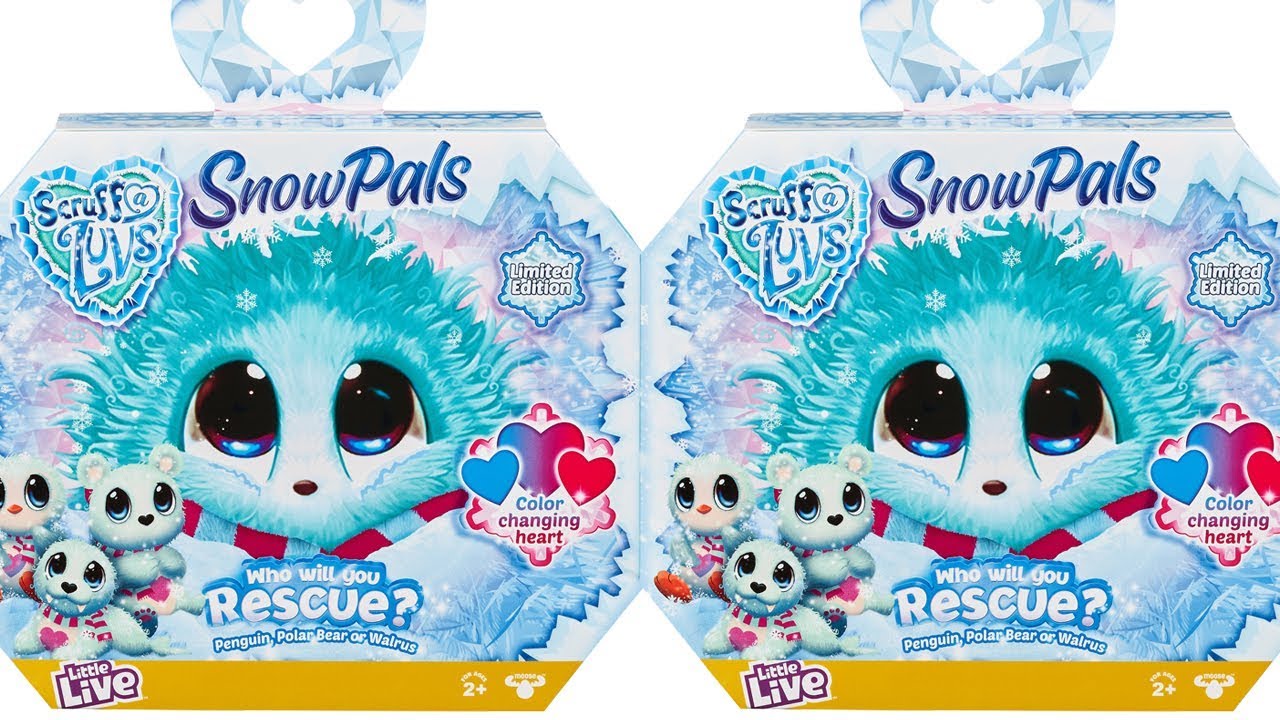 Scruff a Luvs Snow Pals Unboxing Toy Review Color Change Penguin, Walrus and Polar Bear