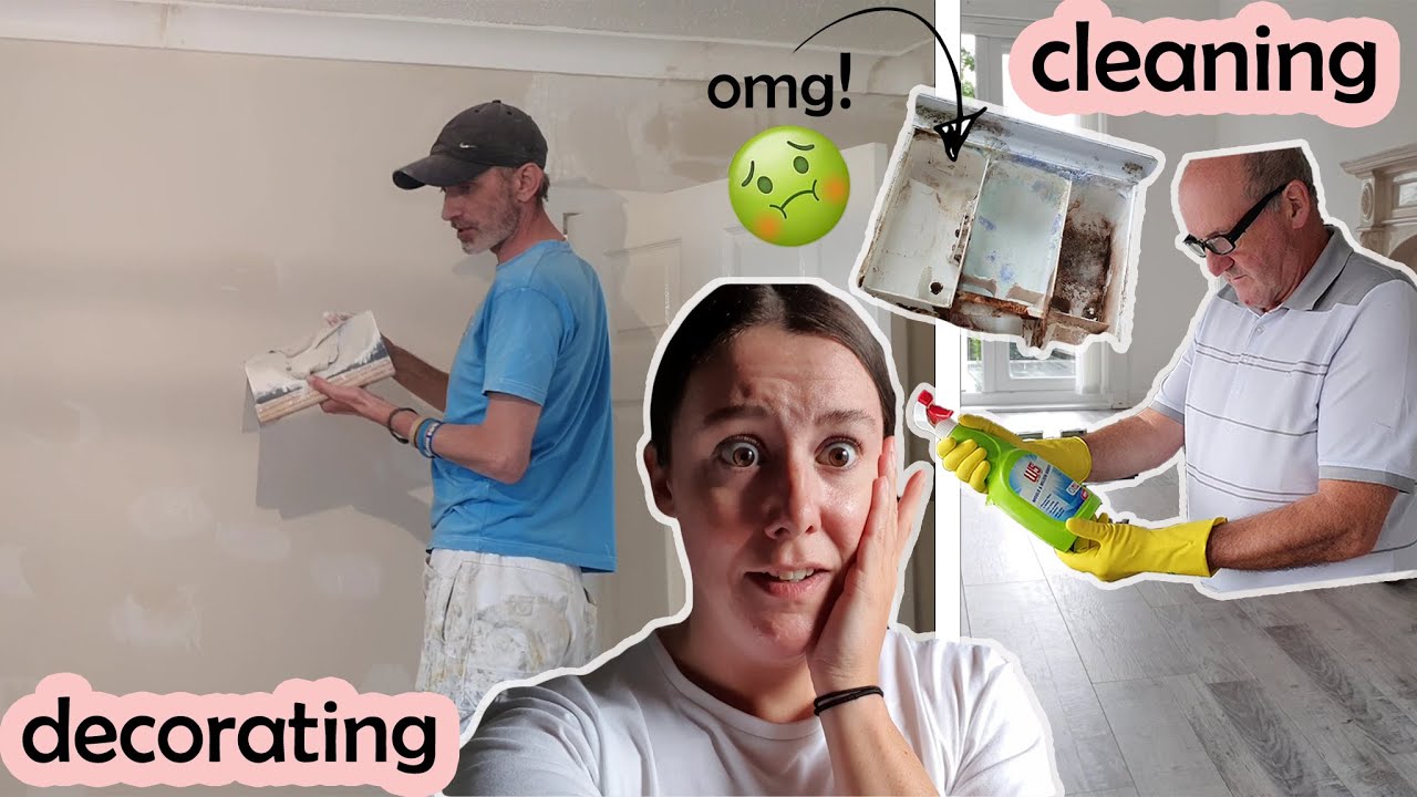 moving vlog 1| speed clean with me, electrical work and plastering | Nicola Savage