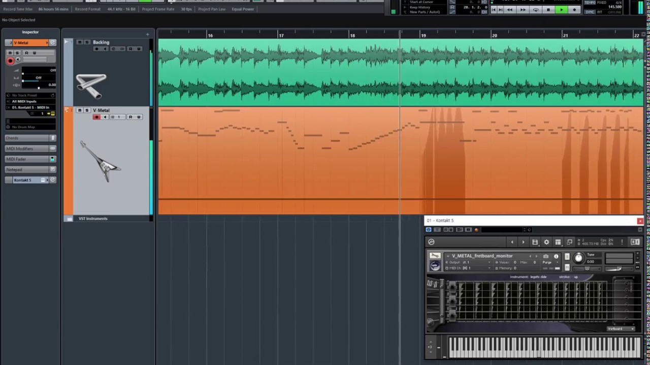 Prominy V-Metal Guitar VSTi Test (Dream Theater - Under A Glass Moon Solo)