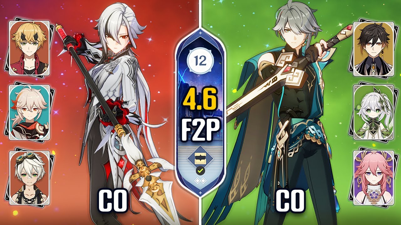 F2P C0 Arlecchino Hypercarry & C0 Alhaitham Spread Team | Spiral Abyss 4.6 Floor 12 | Genshin Impact