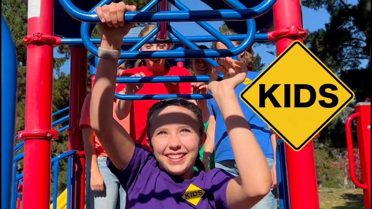 Big Playground Follow The Leader with Sign Post Kids!