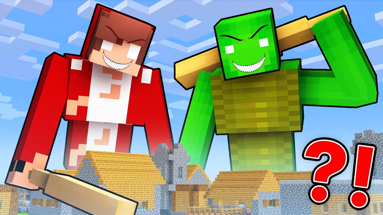 JJ and Mikey Became GIANT TUNG TUNG SAHUR - Maizen Minecraft Animation