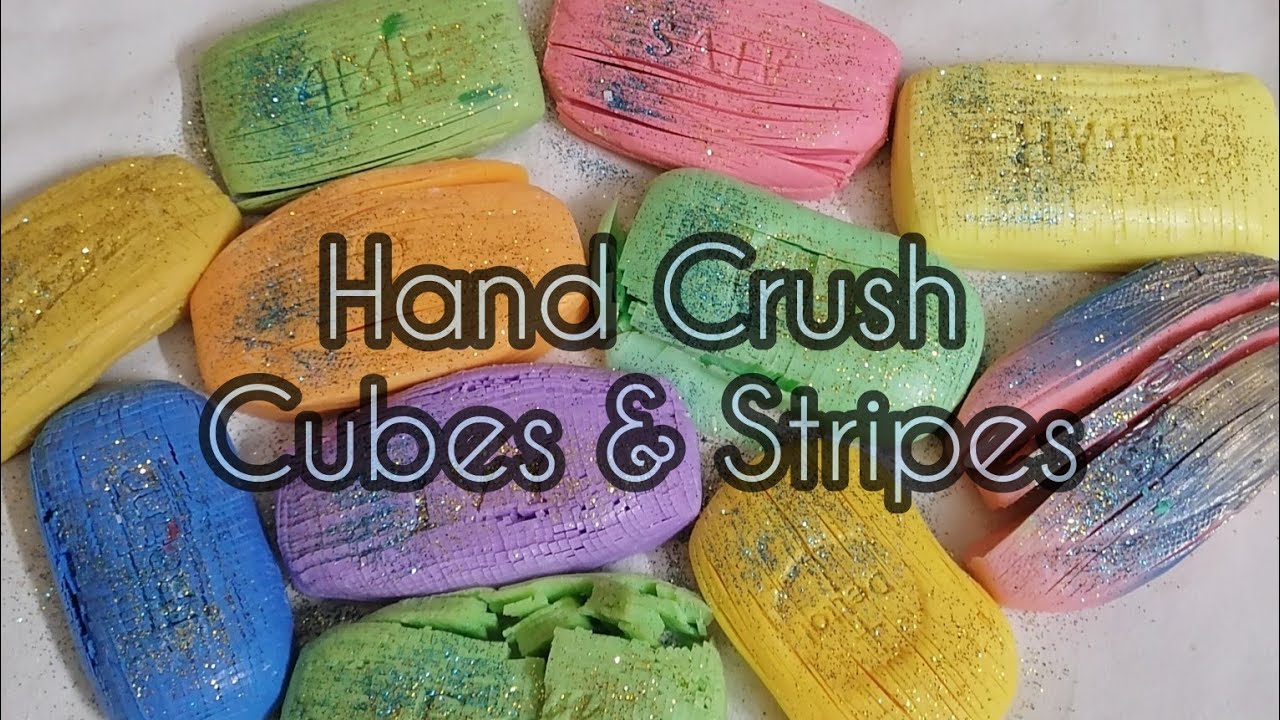 A classic Whole bars hand crush with some recycled soap || hand crush || cubes || stripes.