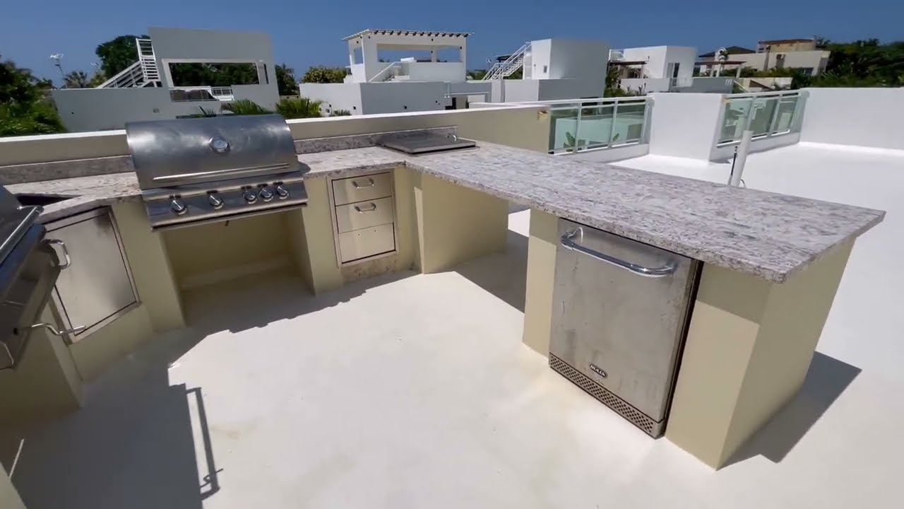 Sosua Ocean Village House with Roof Terrace - Amazing Roof Top BBQ Area - $499k