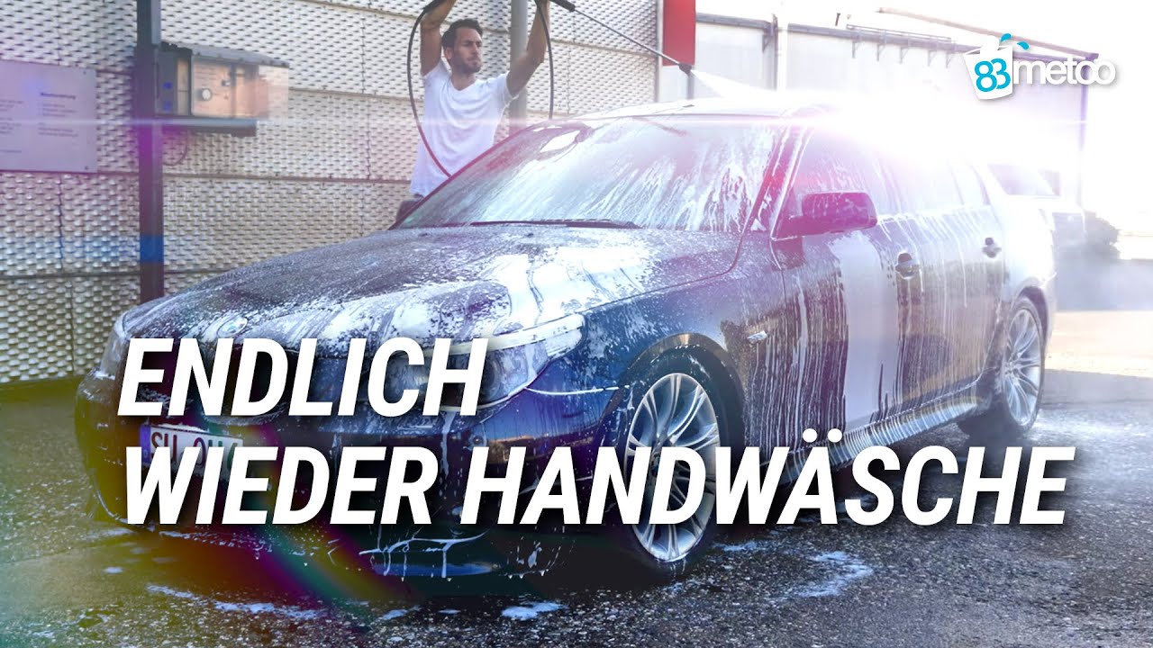 Auto waschen am Morgen nach 2.000 KM Autobahn