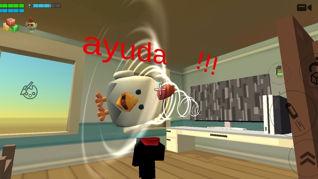 Me entre a un vídeo juego de terror 😱 en chicken gun