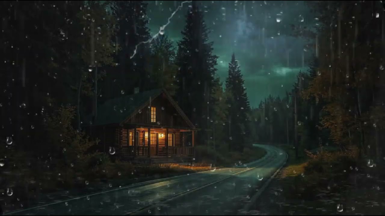 Chuva Forte na Cabana Fria 🌧️ Durma Profundamente Hoje
