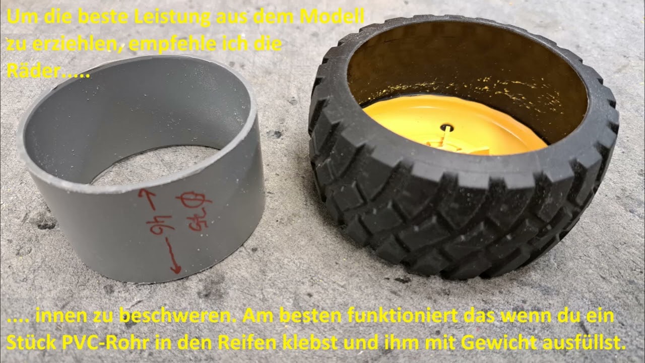 Bruder Volvo Radlader L260H RC Umbau mit Modulen Baugruppe Radmitnehmer Reifen Gewichte -Dumper A60H