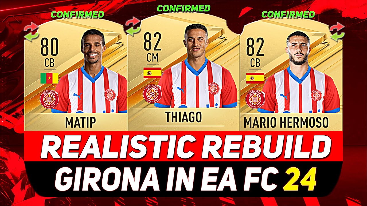 🏆GIRONA REALISTIC REBUILD IN EA FC 24 CAREER MODE! ft. THIAGO, HERMOSO, MATIP...etc