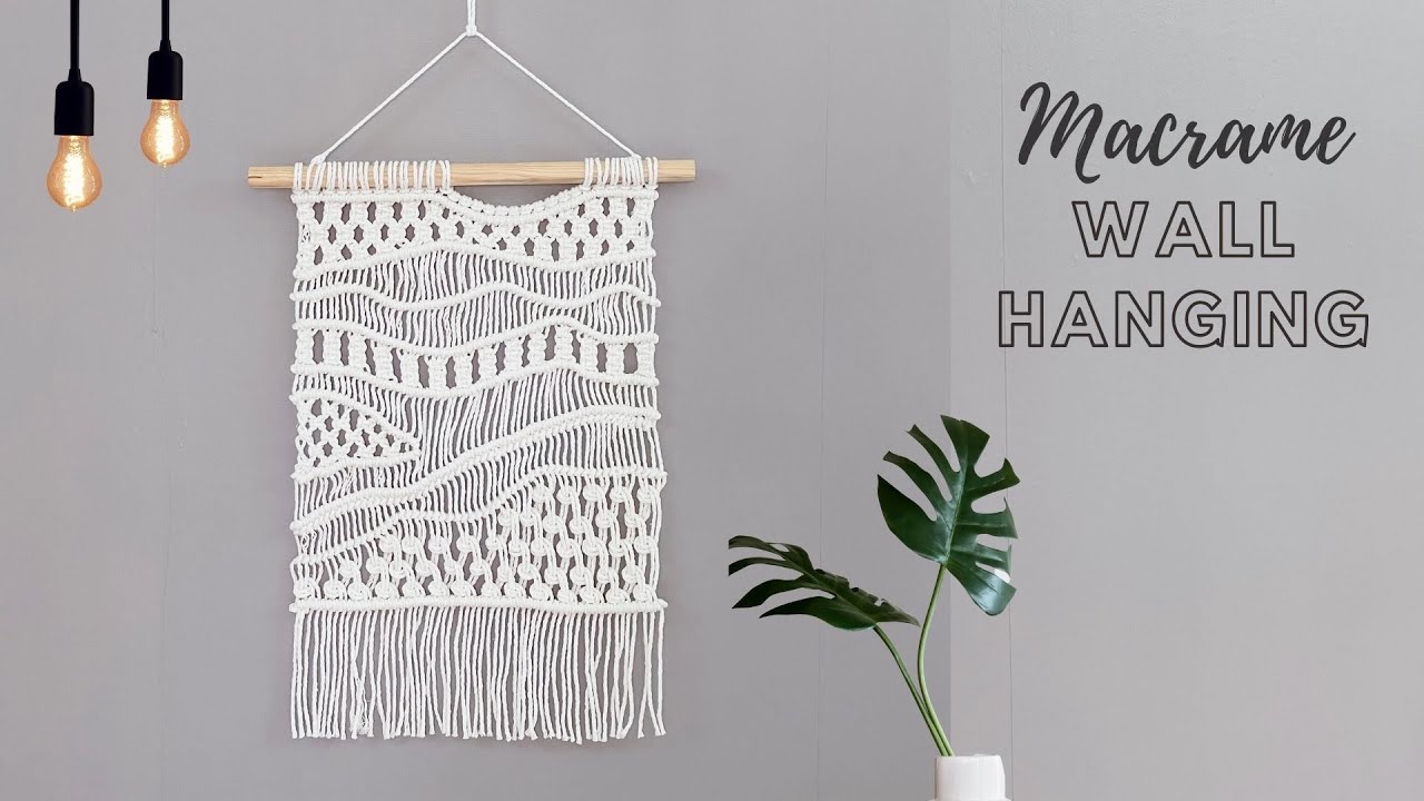 Macrame tutorial - Mini wall hanging - DIY