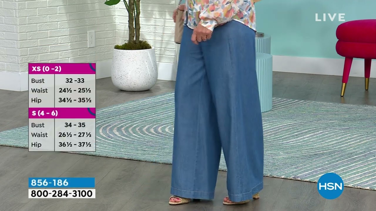 HFR x Undra Celeste Drapey Denim WideLeg Trouser