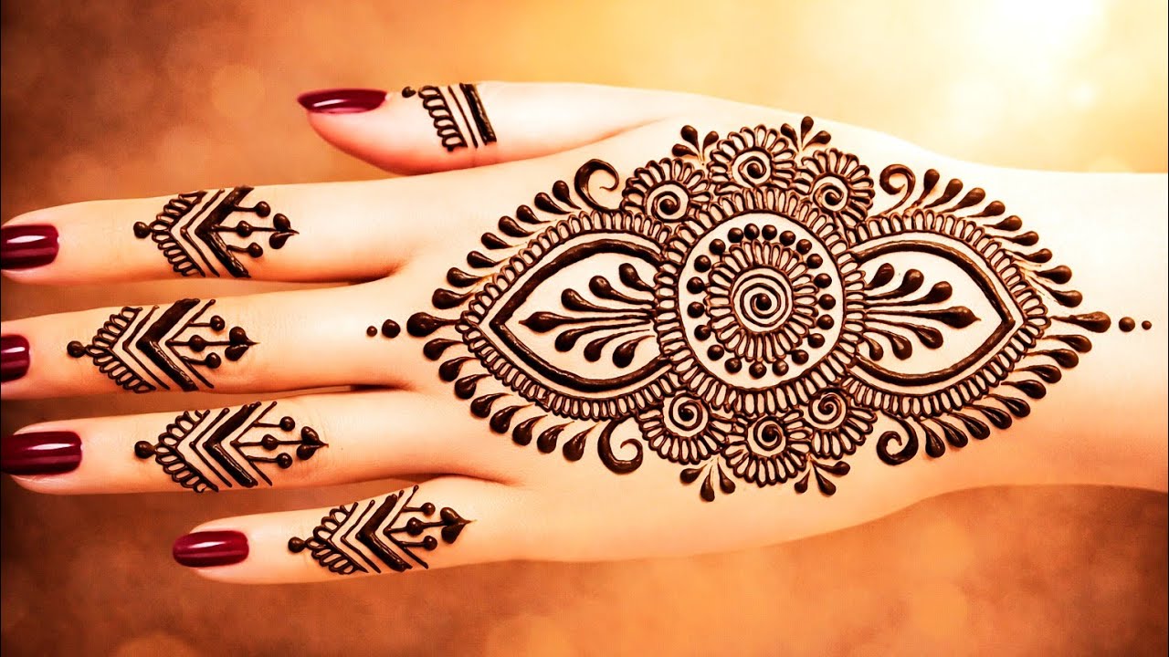 Mehndi design very easy | Mehndi ka design | Mehndi design simple | Mehndi design back side 
