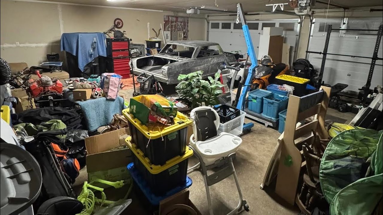 Finally creating an art space for me in this messy garage