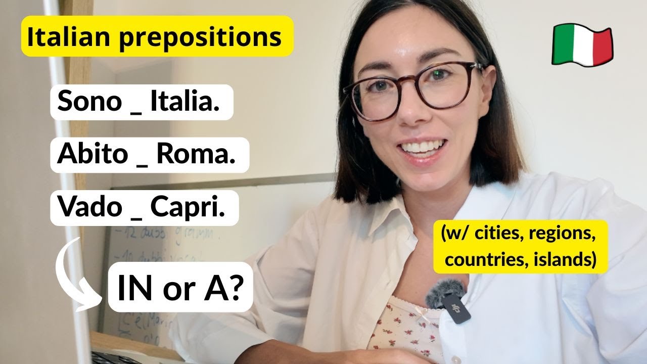 Italian prepositions before names of cities, regions, countries: IN or A? (Subtitles)