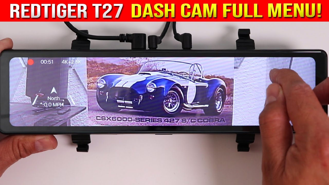 REDTIGER T27 Mirror Dash Cam Full Menu & Recommended Settings (4K, 2K, HD, GPS, Park Mode & Assist)